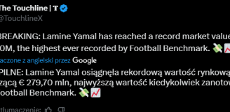 HIT! Lamie Yamal pobił REKORD WARTOŚCI piłkarza według Football Benchmark!